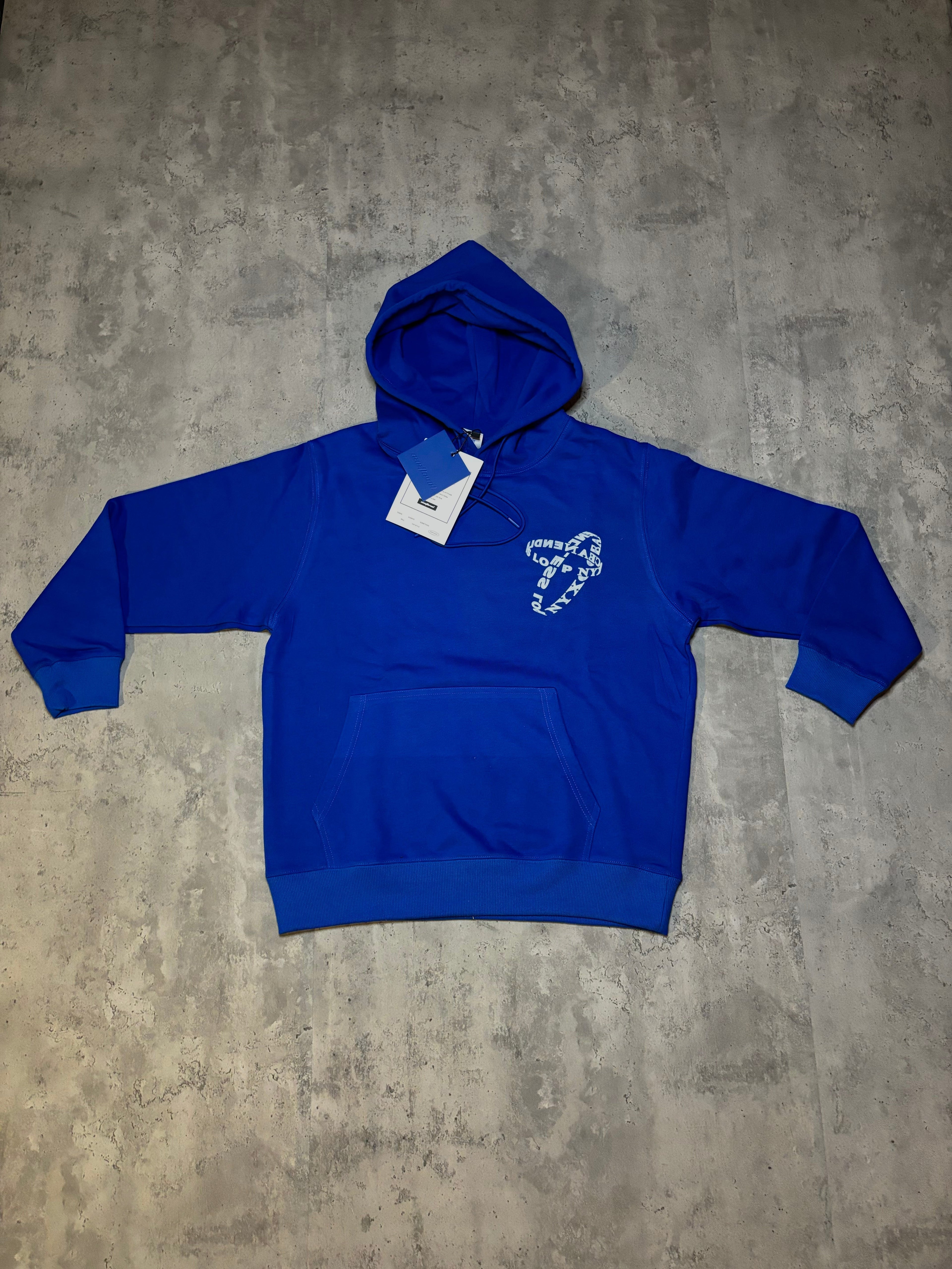 ABSTRACT GRAPHIC OVERSIZED HOODIE WITH TOPSTITCHING DETAILS