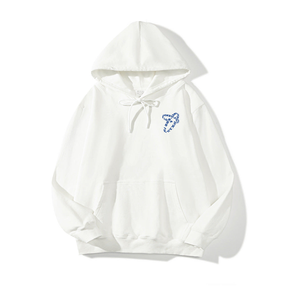 ABSTRACT GRAPHIC OVERSIZED HOODIE WITH TOPSTITCHING DETAILS