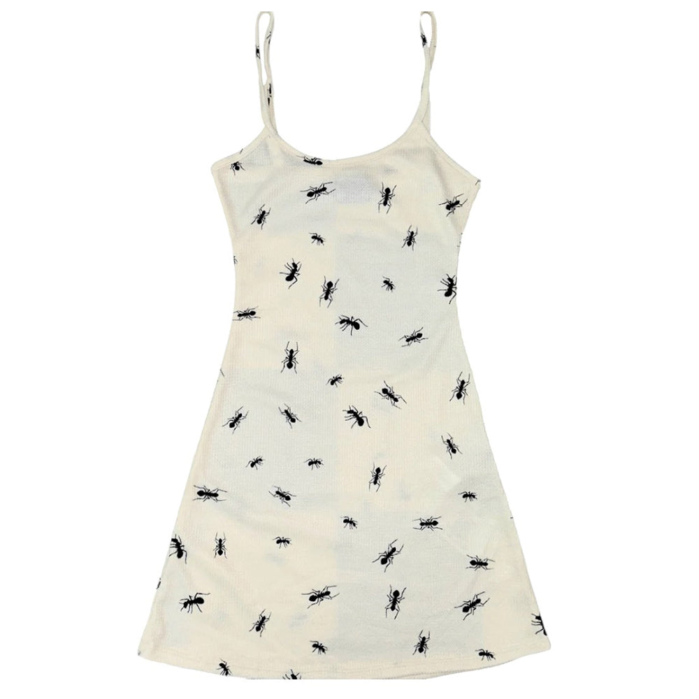ANT PRINT MINI DRESS: PLAYFUL A-LINE