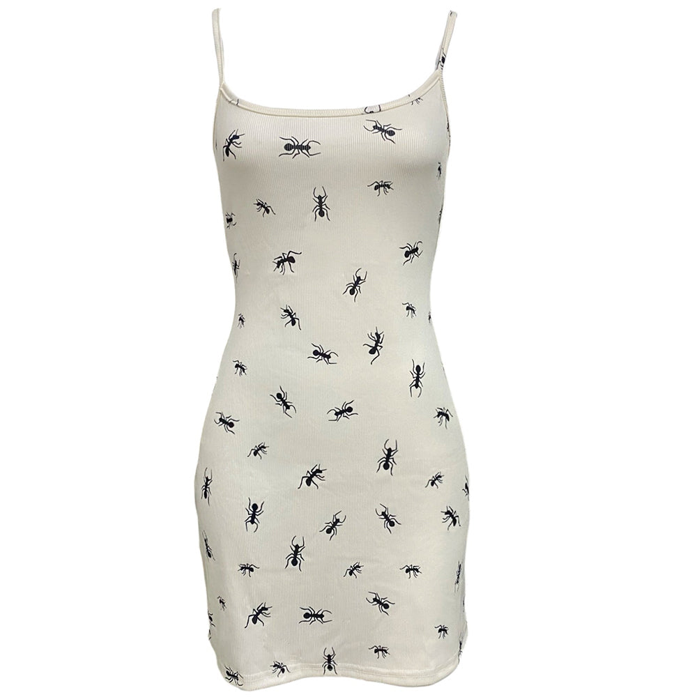 ANT PRINT MINI DRESS: PLAYFUL A-LINE