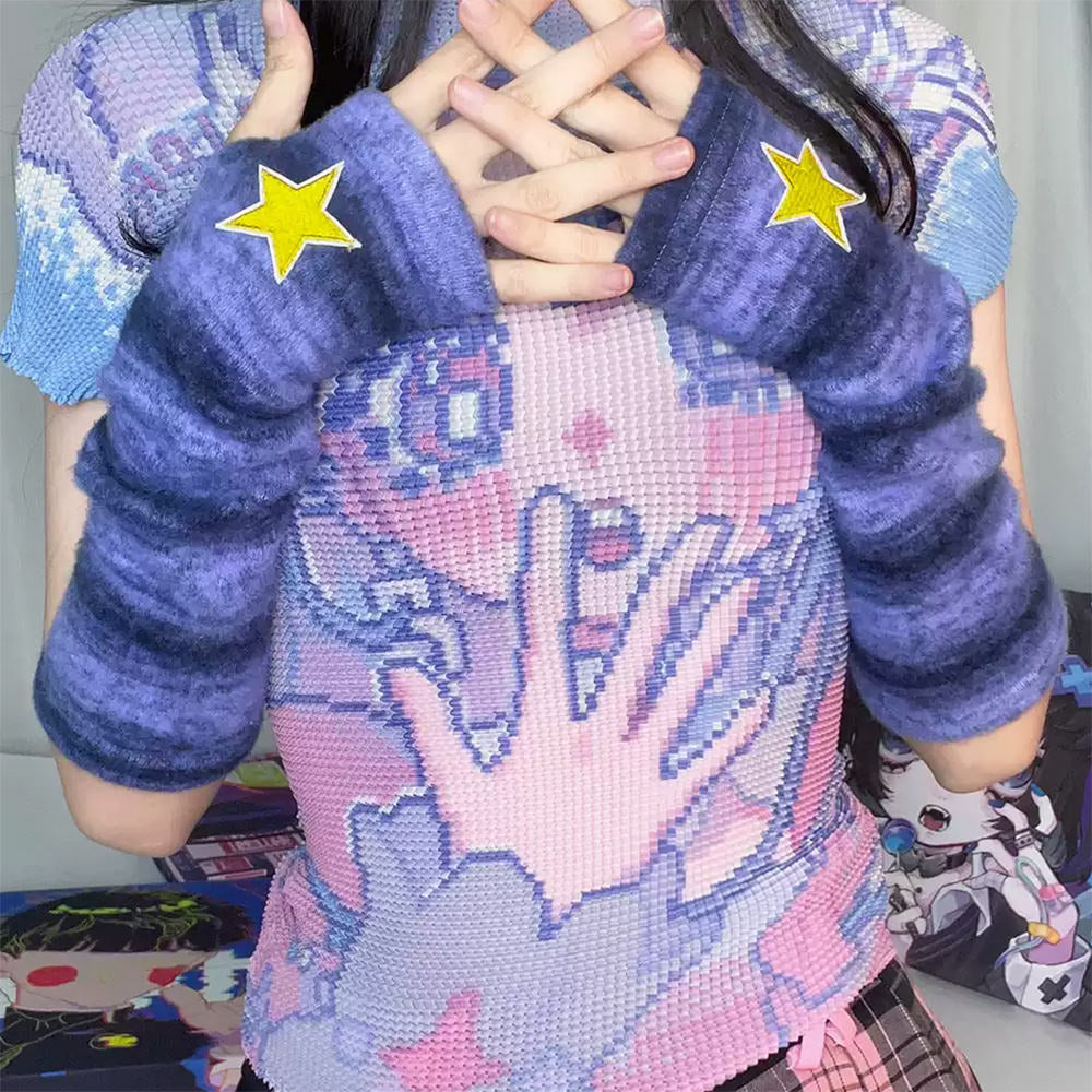 ARM SLEEVES STAR GIRL PURPLE STAR GIRL AESTHETIC
