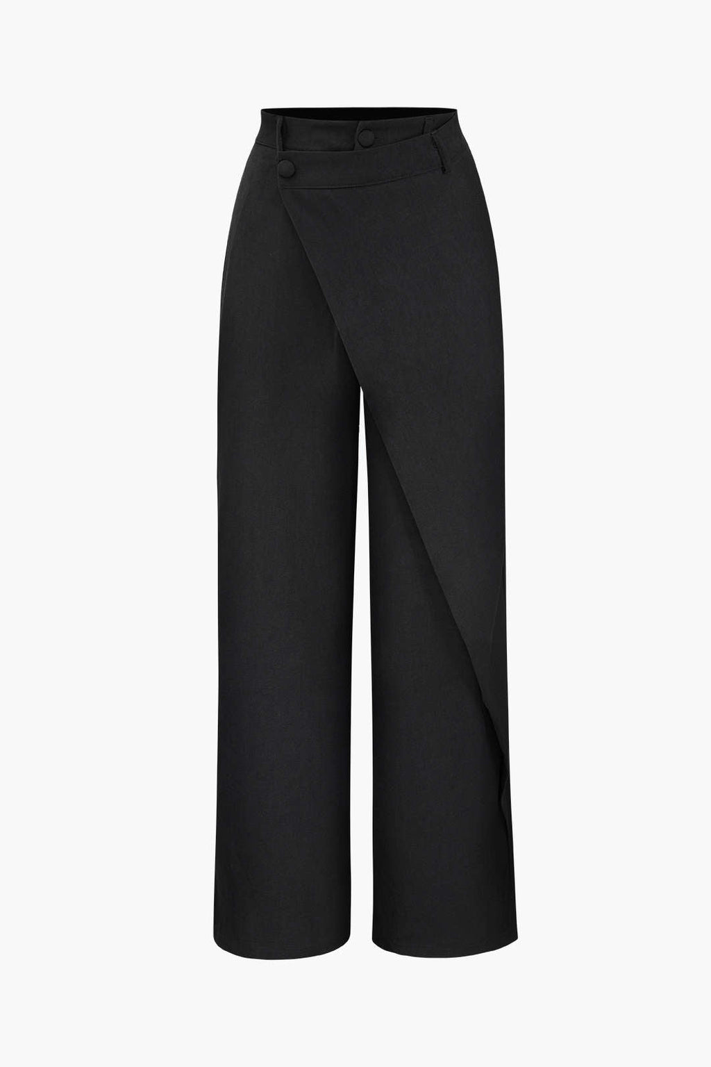 ASYMMETRICAL BLACK WIDE-LEG PANTS VINTAGE BLACK SUIT