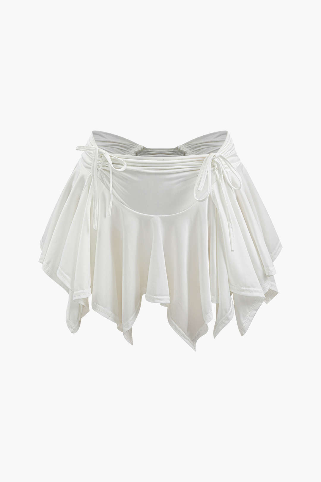 ASYMMETRICAL HANDKERCHIEF HEM TOP FOR CASUAL OCCASION IN STRETCH FABRIC
