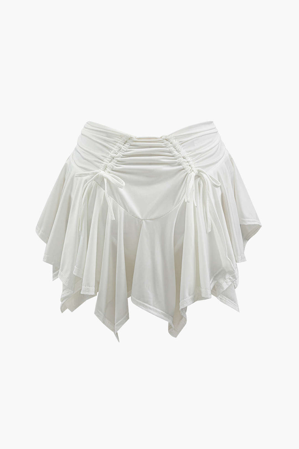 ASYMMETRICAL HANDKERCHIEF HEM TOP FOR SEMI-TRANSPARENT CASUAL SKIRT