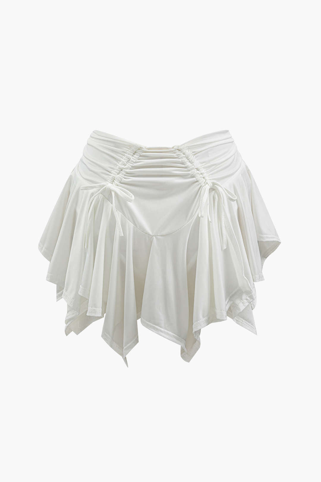 ASYMMETRICAL HANDKERCHIEF HEM TOP FOR SEMI-TRANSPARENT CASUAL SKIRT