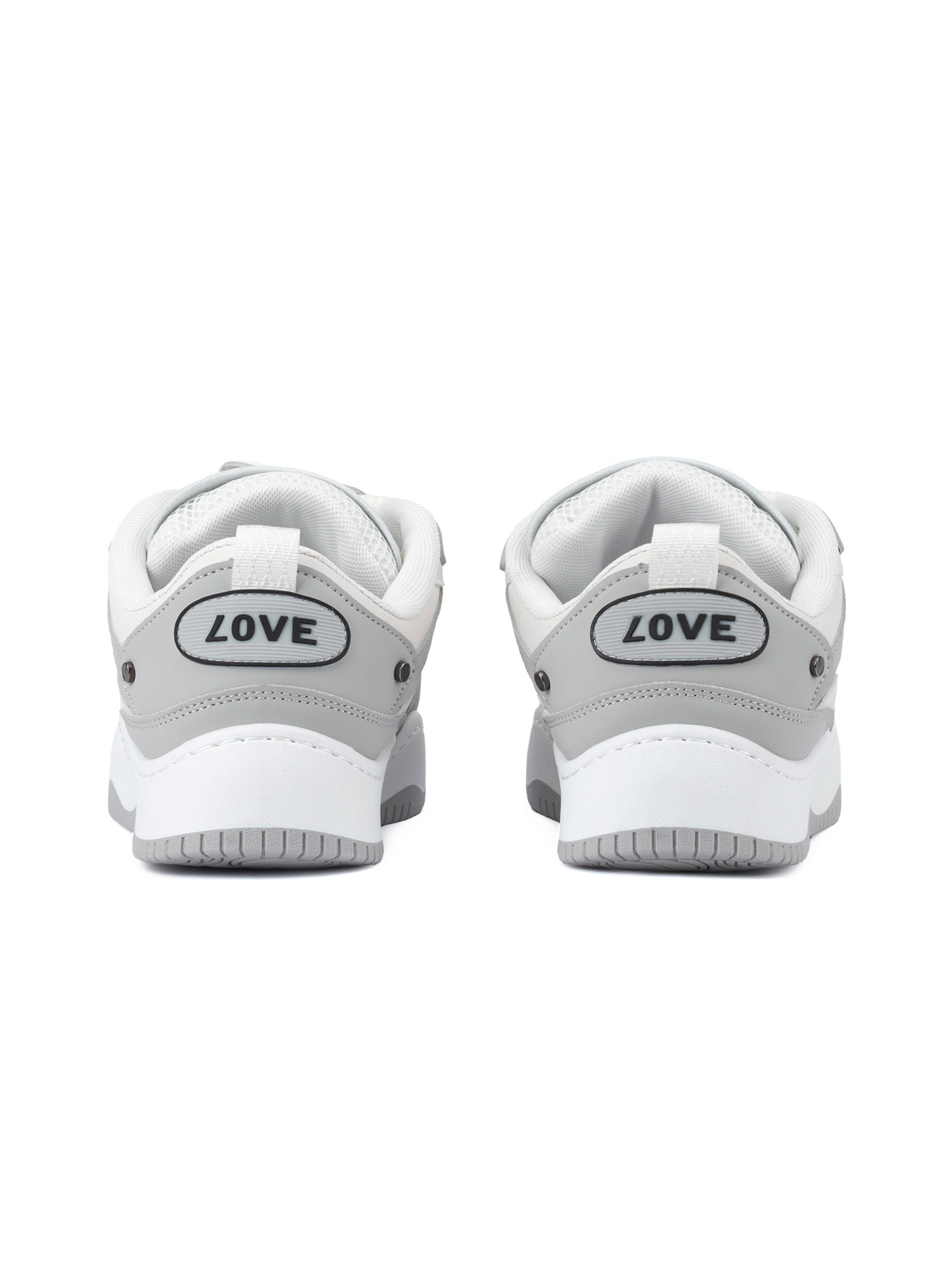 ATHLETIC SHOES SP2305151H4M HIGH ROUND TOE IN GRAY AND WHITE