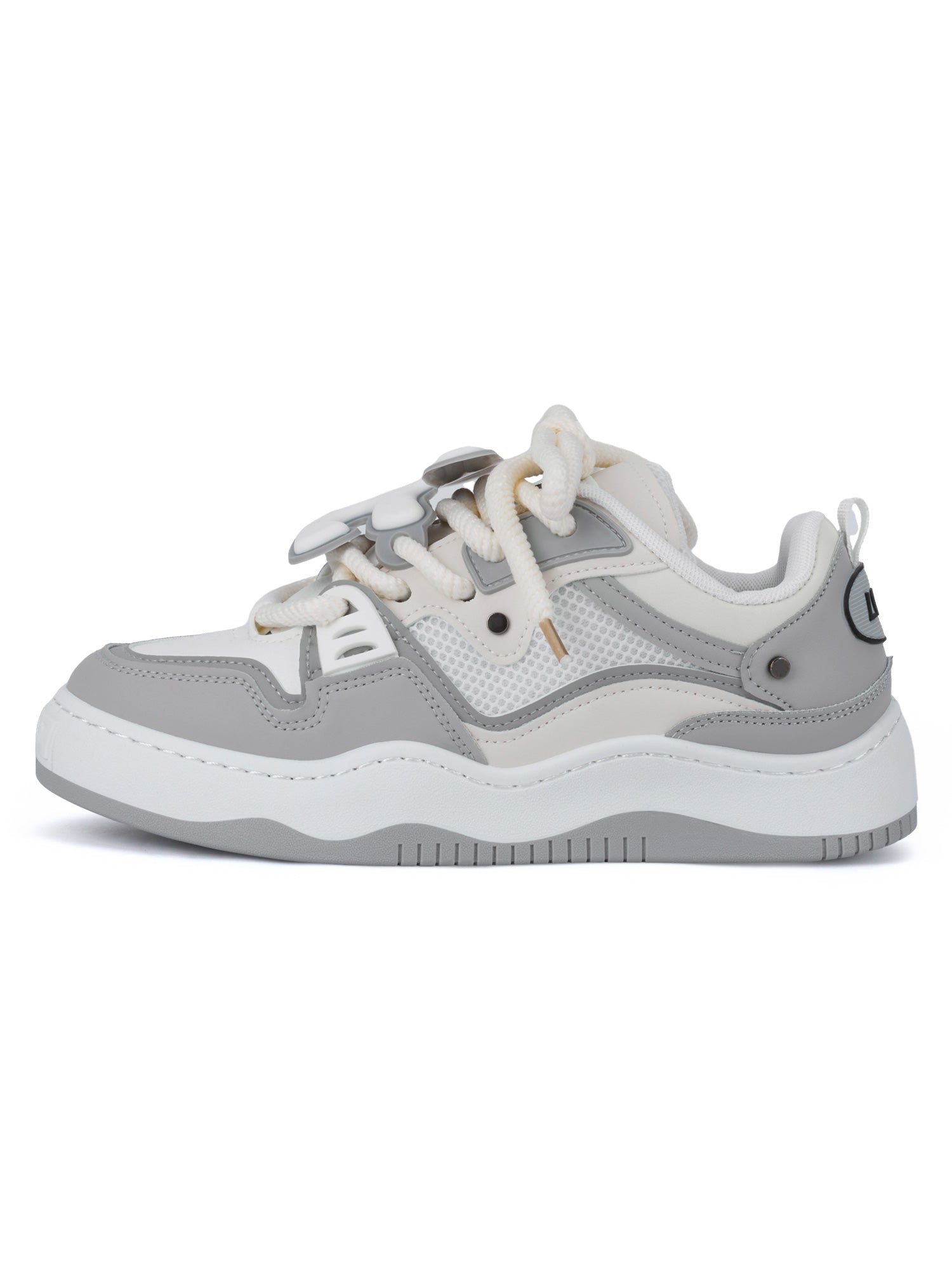 ATHLETIC SHOES SP2305151H4M HIGH ROUND TOE IN GRAY AND WHITE