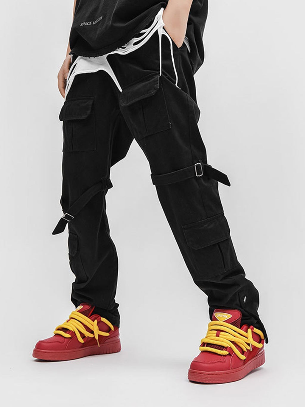 ATHLETIC SHOES WHITE AND BLUE HIGH ROUND TOE DESIGN