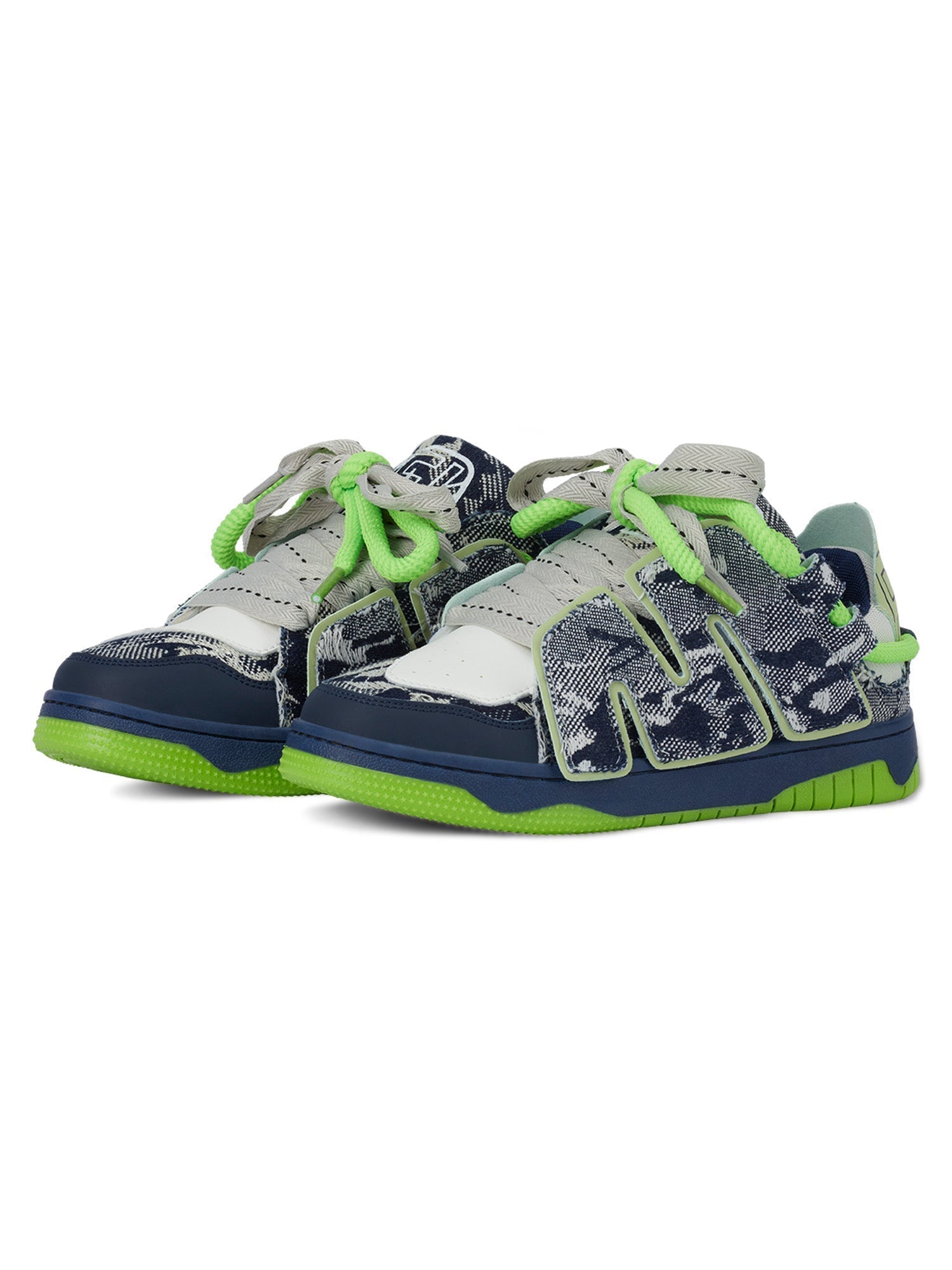 ATHLETIC SHOES WHITE WITH BLACK SOLES - SPORTS FOOTWEAR FOR ACTIVE