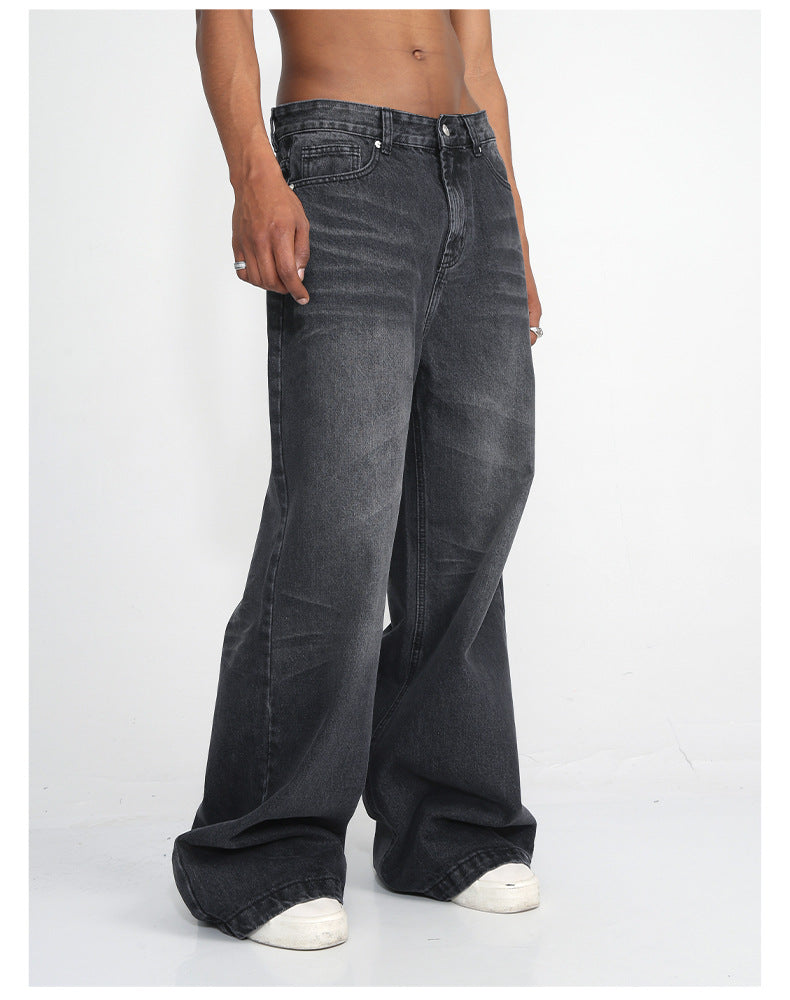 BAGGY DENIM JEANS - CASUAL DENIM BAGGY IN DARK WASH