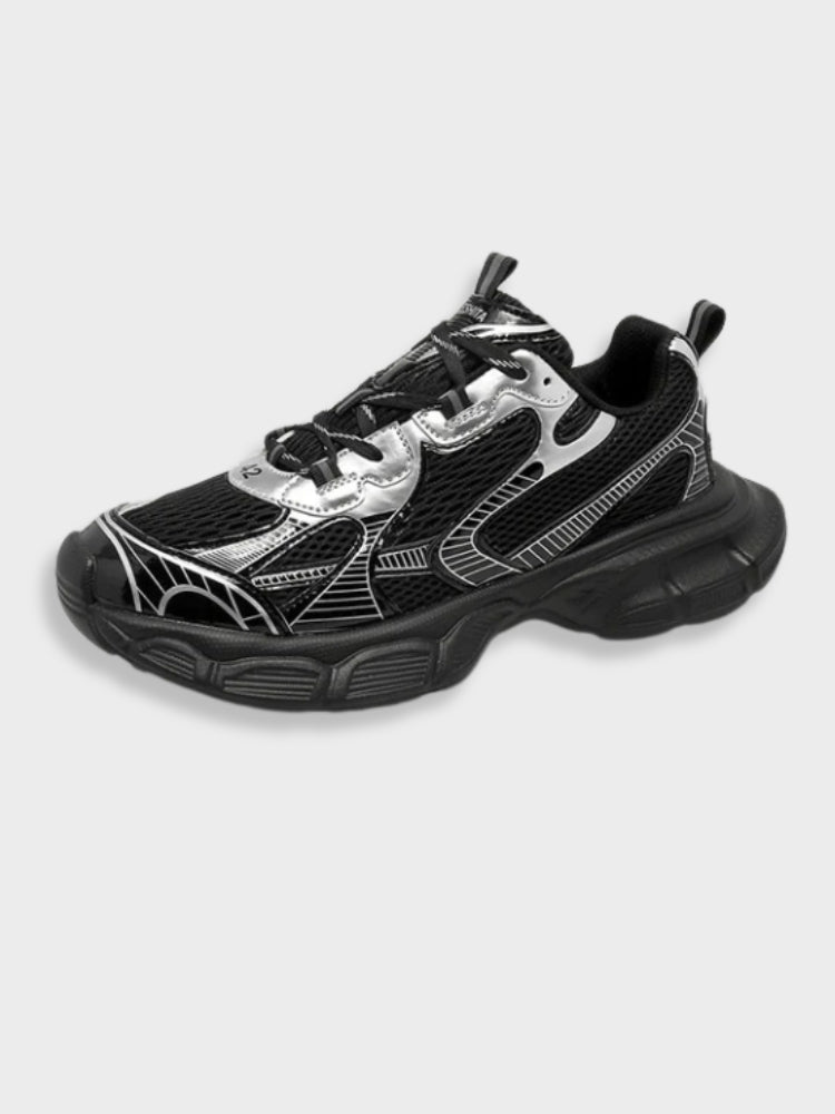 BALANCE SNEAKERS WHITE AND SILVER MESHED FOR REDUCED FATIGUE