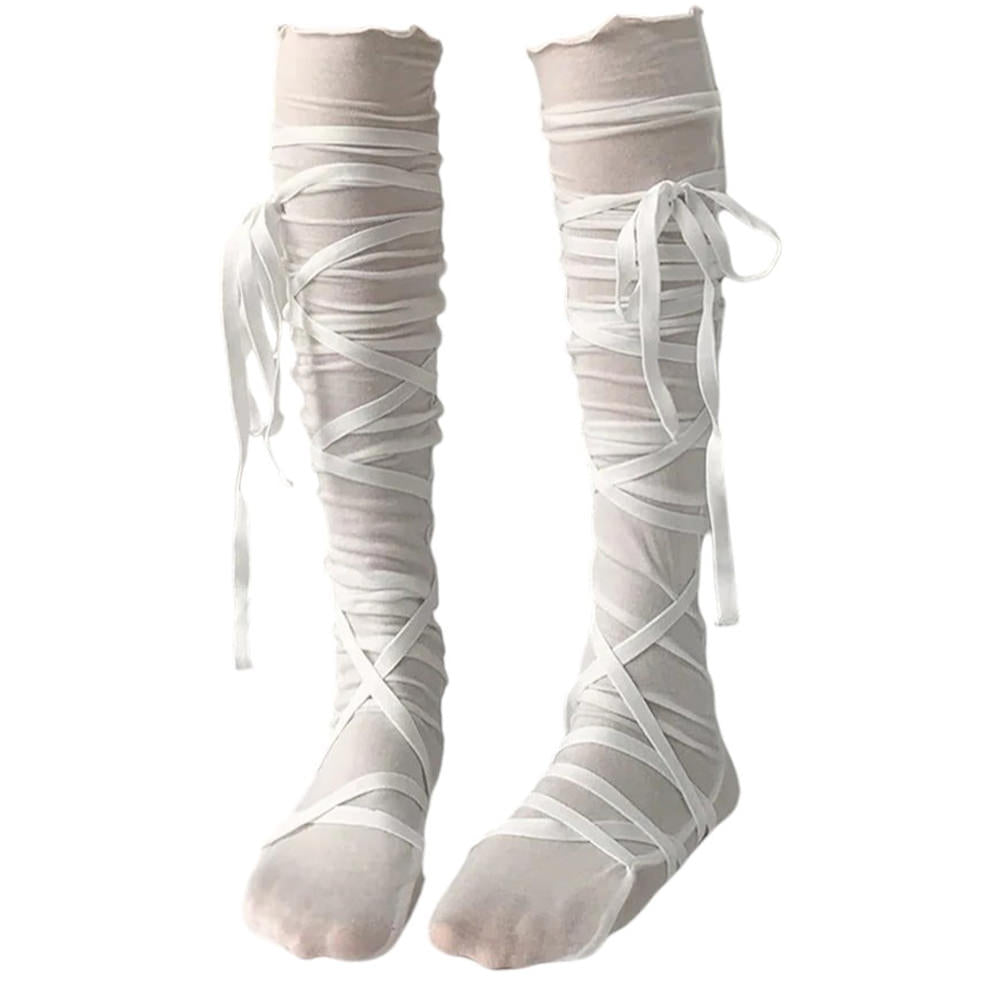 BALLET LEG WRAPS BALLETCORE TIE KNEE HIGH SOCKS