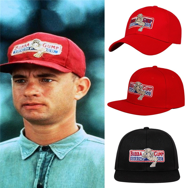 BASEBALL CAP RED BUBBA GUMP CO. ICONIC ACCESSORY FORREST GUMP CAP