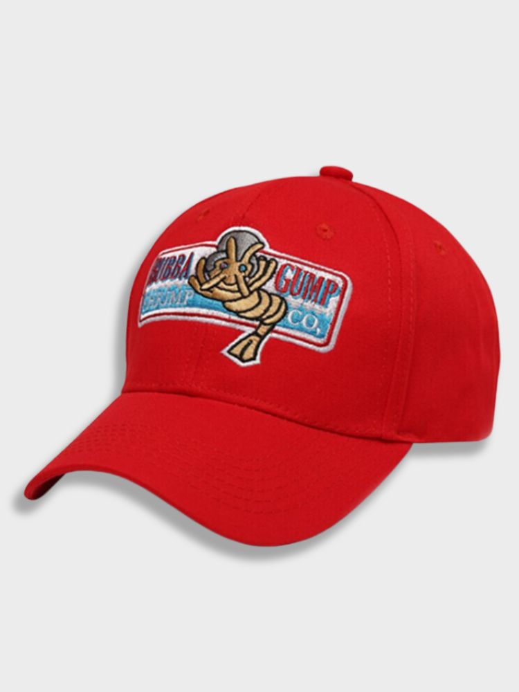 BASEBALL CAP RED BUBBA GUMP CO. ICONIC ACCESSORY FORREST GUMP CAP