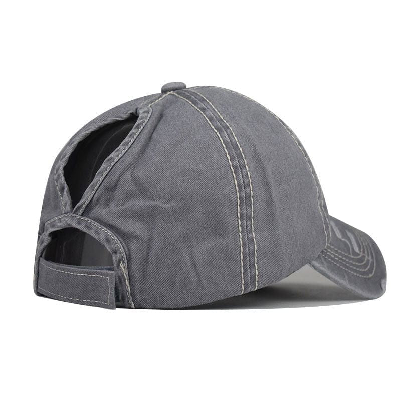 BASEBALL CAP WITH GRAY STAR PATCHES