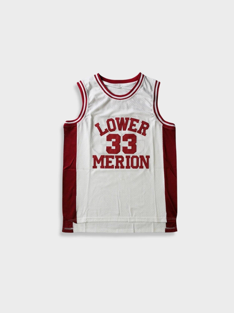 BASKETBALL JERSEY WHITE AND MAROON VINTAGE KOBE BRYANT