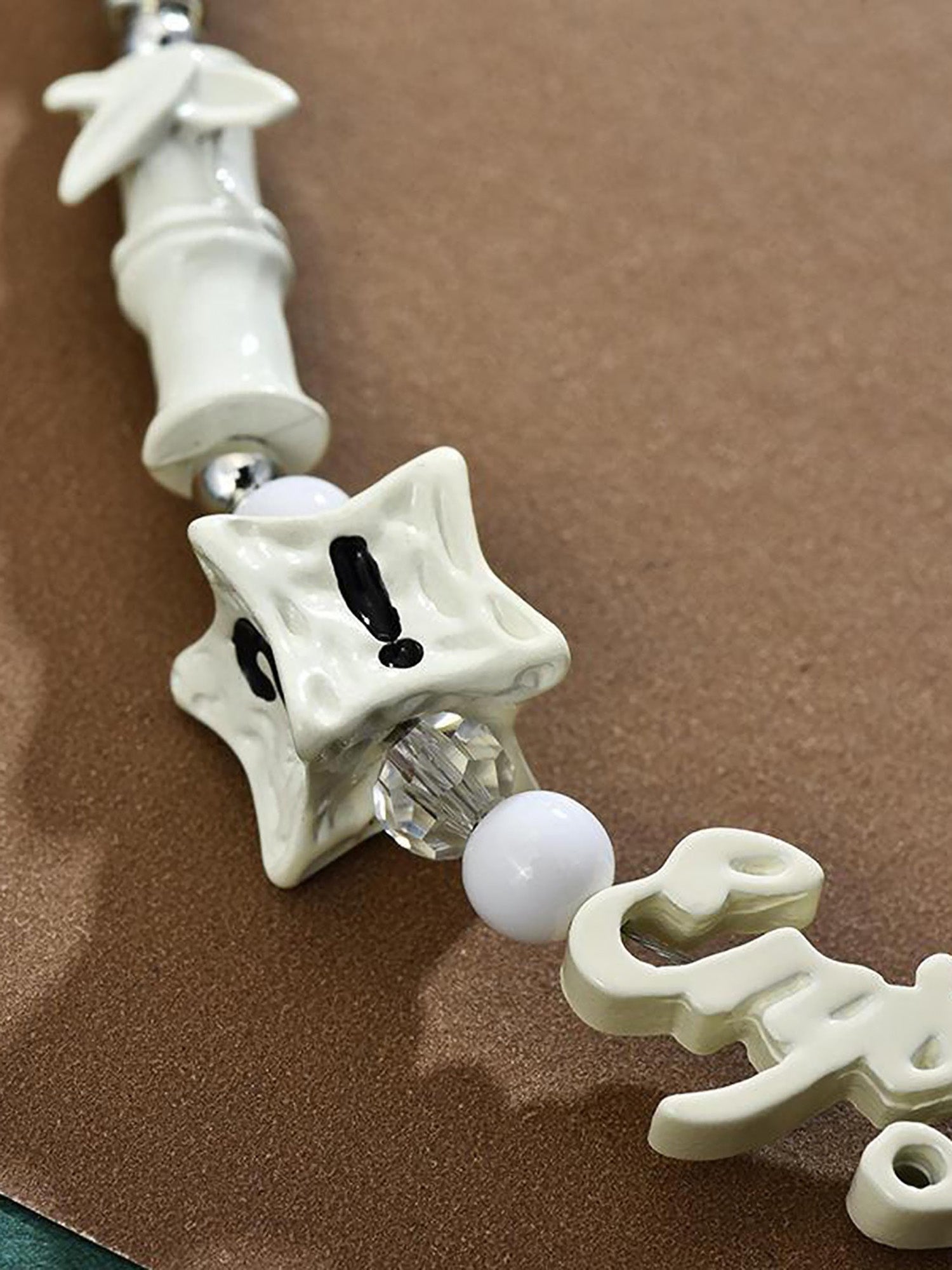 BEADED NECKLACE WITH LETTER AND STAR CHARMS SP230606UFMM DAILY WEAR