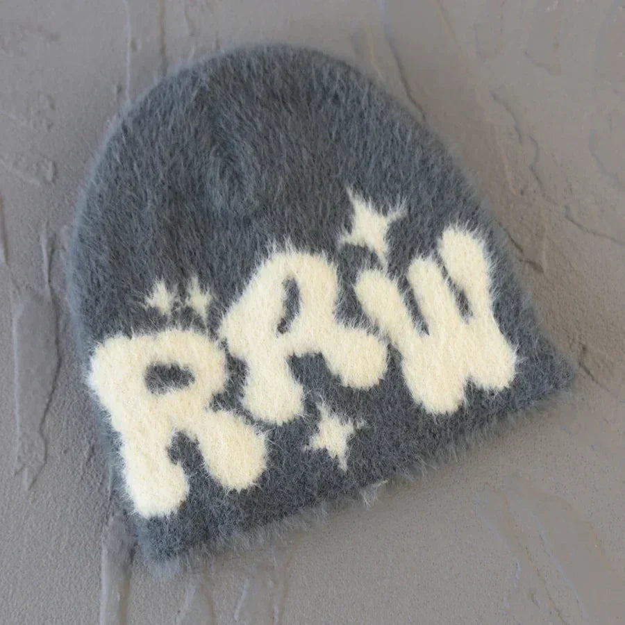 BEANIE HAT WITH WHITE LETTERING IN ROYAL BLUE AND SKY BLUE OPTIONS