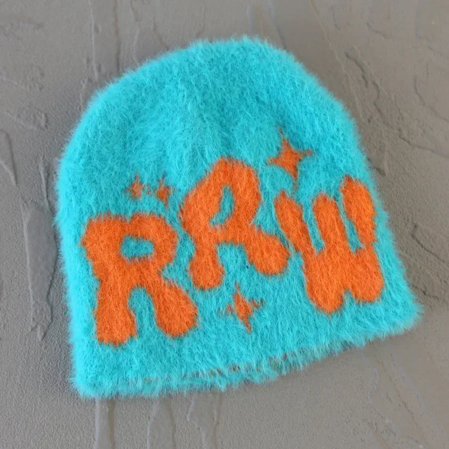 BEANIE HAT WITH WHITE LETTERING IN ROYAL BLUE AND SKY BLUE OPTIONS