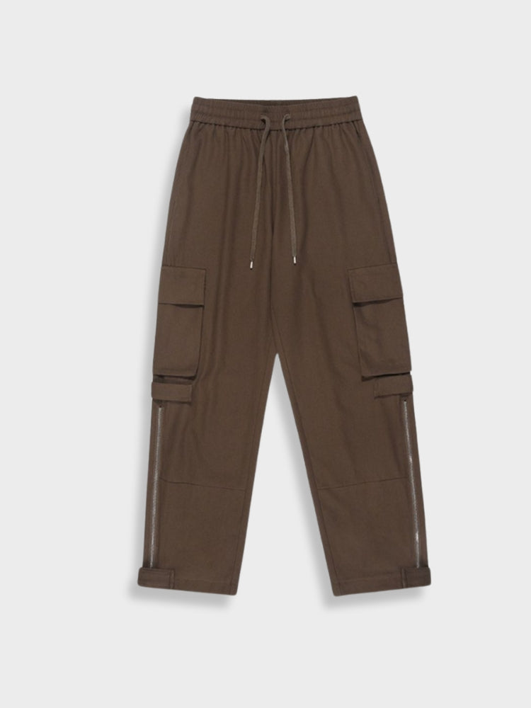 BEIGE CARGO PANTS X-LARGE COTTON BLEND SOFT