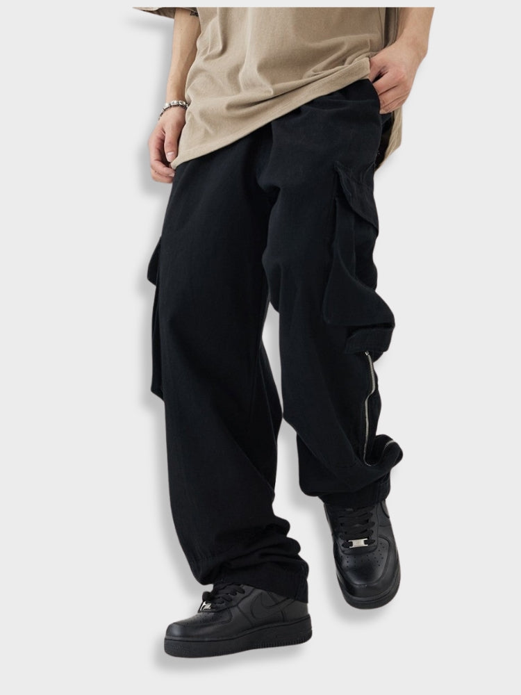 BEIGE CARGO PANTS X-LARGE COTTON BLEND SOFT