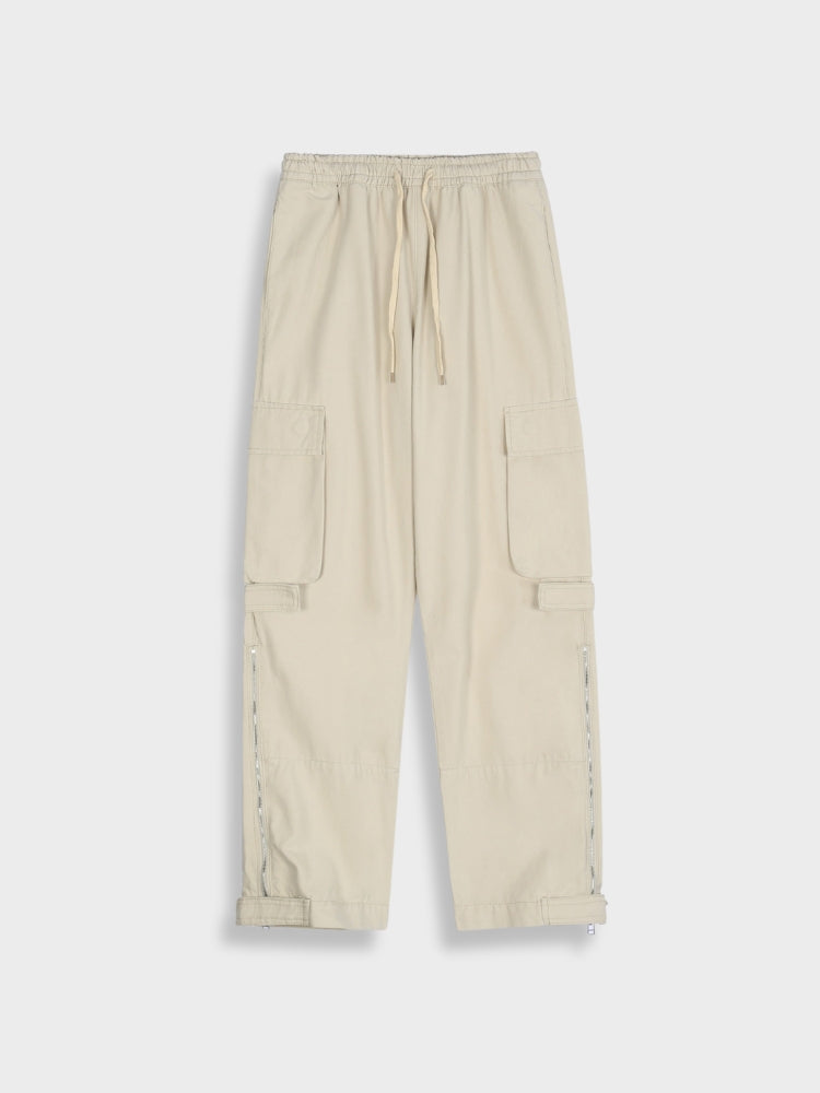 BEIGE CARGO PANTS X-LARGE COTTON BLEND SOFT