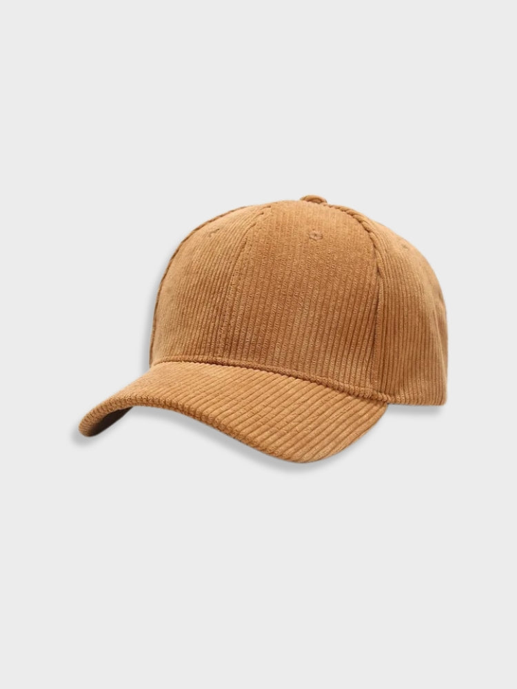 BEIGE CORDUROY BASEBALL CAP FOR CREATIVE PROJECTS WITH QUALITY FABRIC
