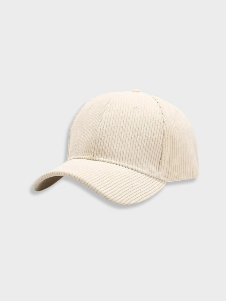 BEIGE CORDUROY BASEBALL CAP FOR CREATIVE PROJECTS WITH QUALITY FABRIC