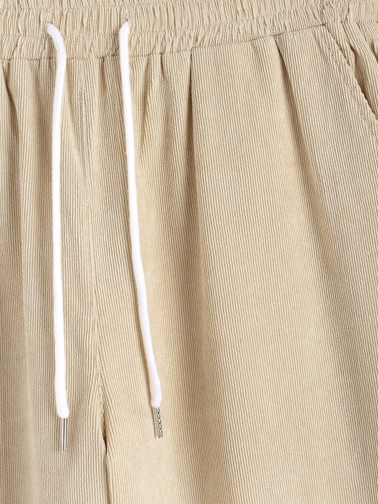 BEIGE DRAWSTRING PANTS FOR WOMEN - STYLISH CASUAL PANTS