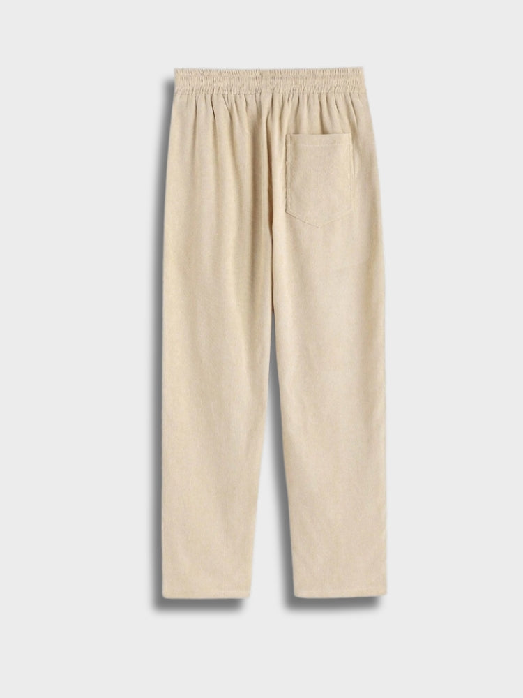 BEIGE DRAWSTRING PANTS FOR WOMEN - STYLISH CASUAL PANTS