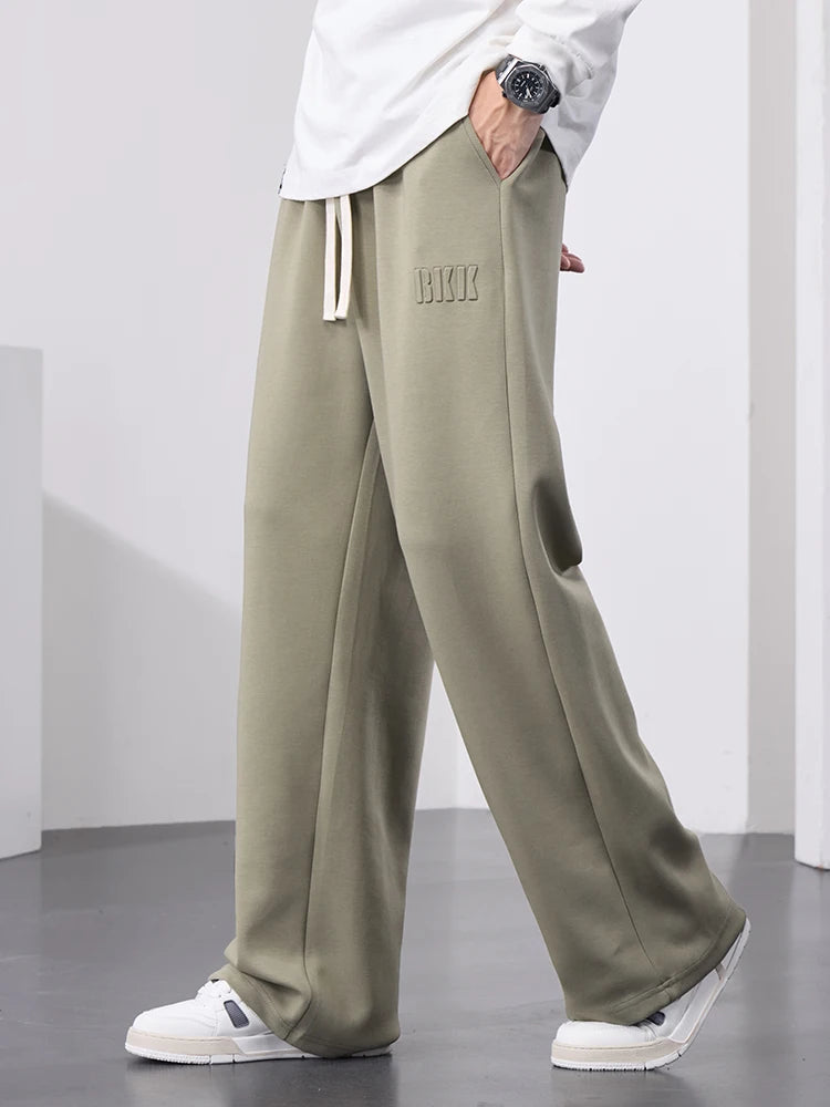 BEIGE DRAWSTRING SWEATPANTS RELAXED FIT BAGGY PANTS