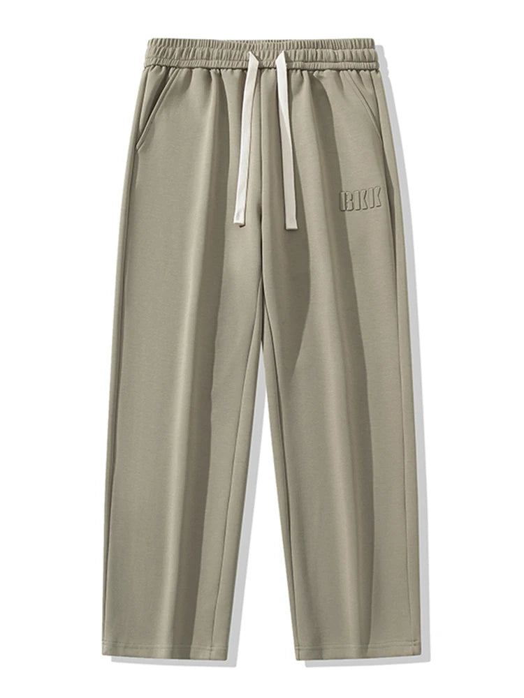 BEIGE DRAWSTRING SWEATPANTS RELAXED FIT BAGGY PANTS