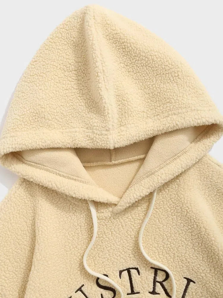 BEIGE FLEECE HOODIE VINTAGE AUSTRIA FLEECE HOODIE