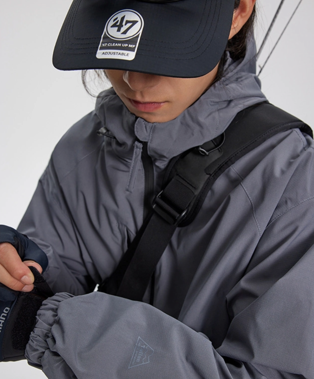 BEIGE HOODED JACKET WITH ZIPPER PREMIUM OVERSIZED FIT JACKET