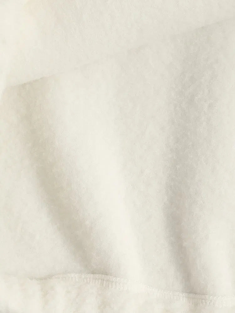 BEIGE HOODIE WITH PARTIAL ZIPPER CALIFORNIA FLEECE VINTAGE