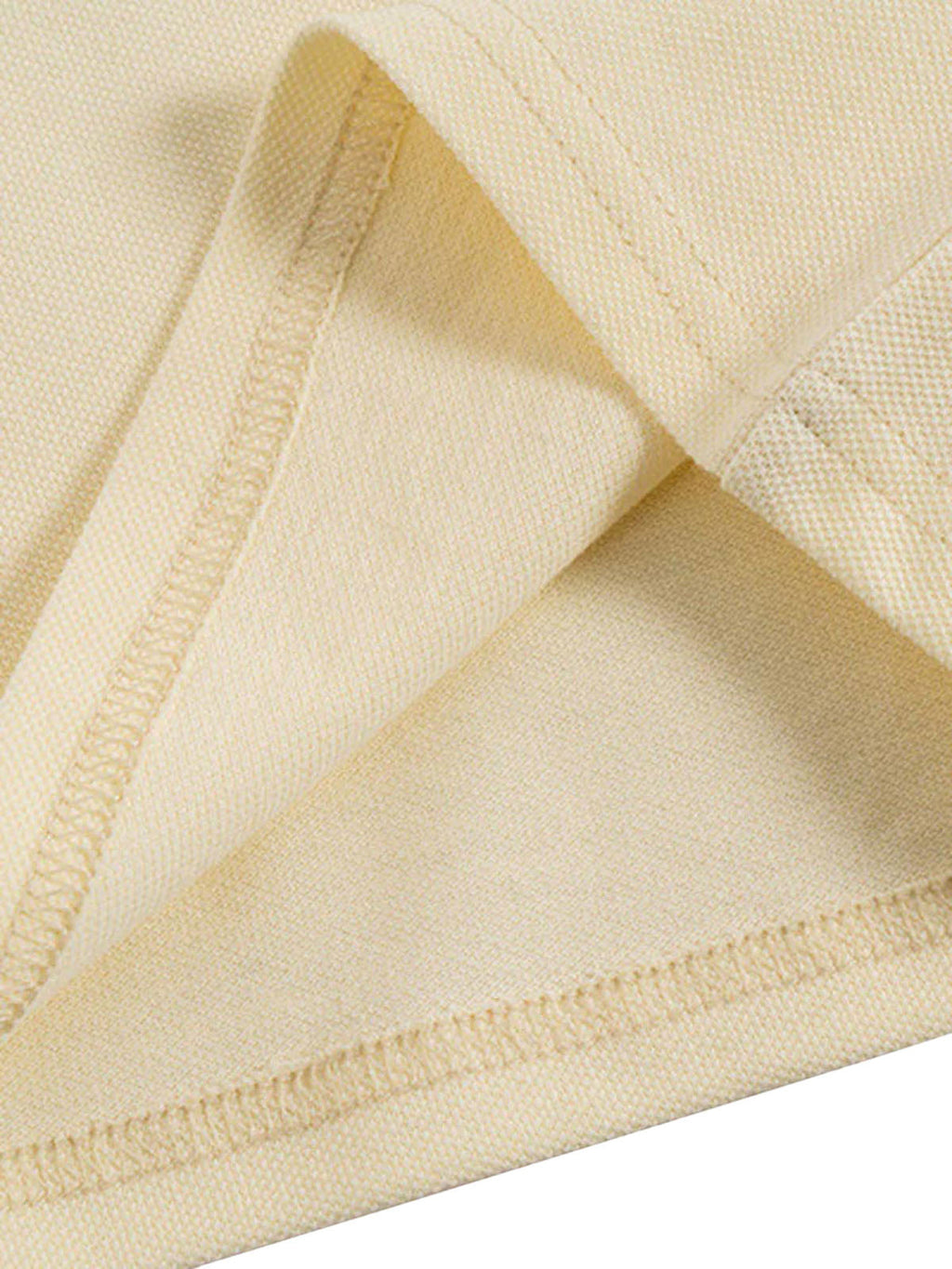 BEIGE SHORT SLEEVE POLO SHIRT WITH GREEN ACCENTS - TRENDY CASUAL