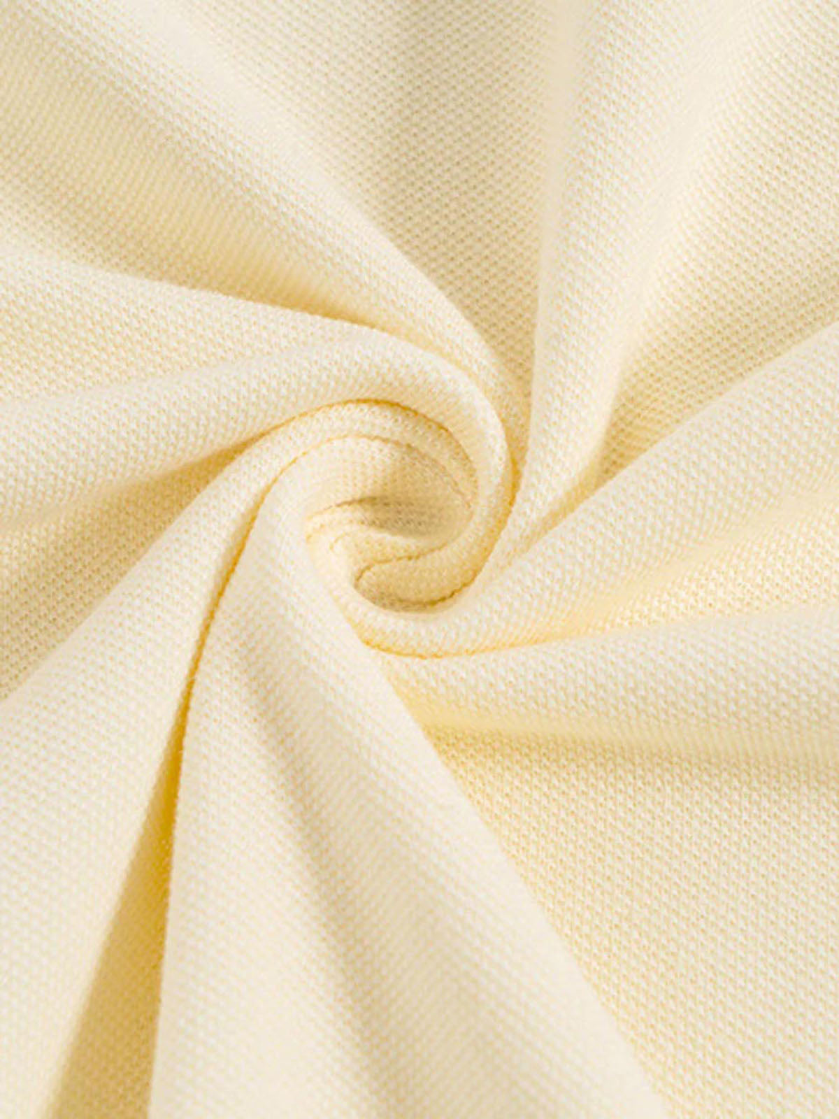 BEIGE SHORT SLEEVE POLO SHIRT WITH GREEN ACCENTS - TRENDY CASUAL