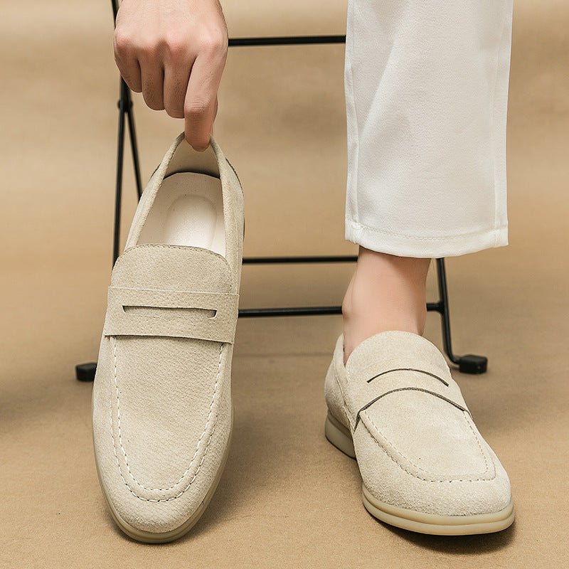 BEIGE SUEDE LOAFERS - PREMIUM QUALITY AT HALF PRICE