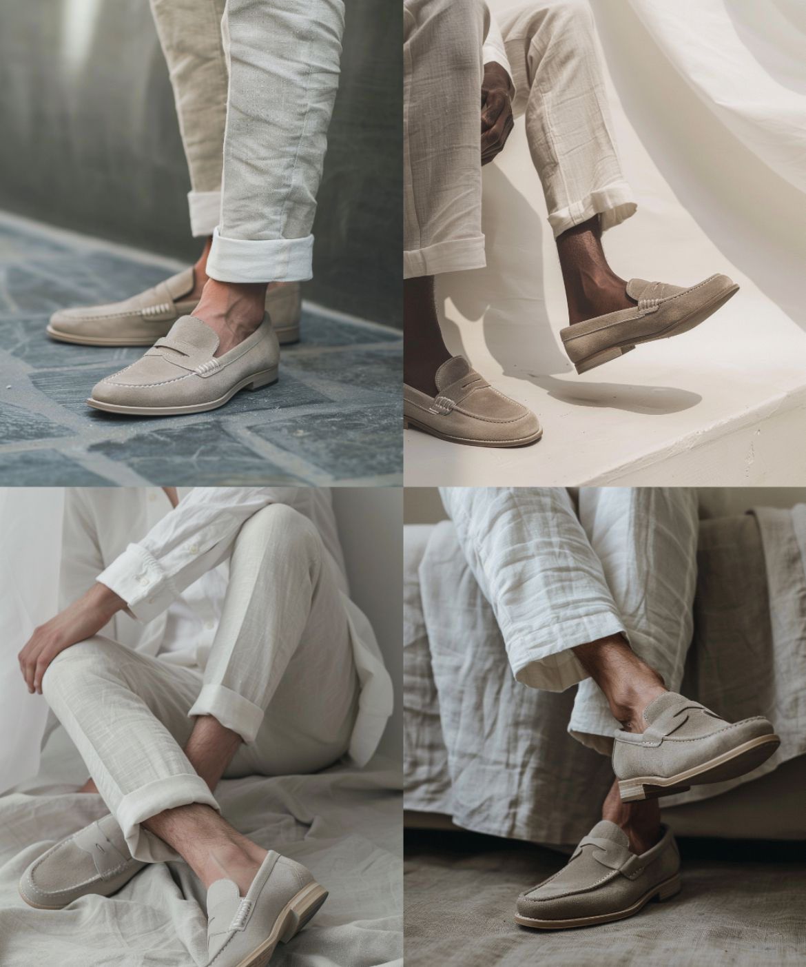 BEIGE SUEDE LOAFERS - PREMIUM QUALITY AT HALF PRICE