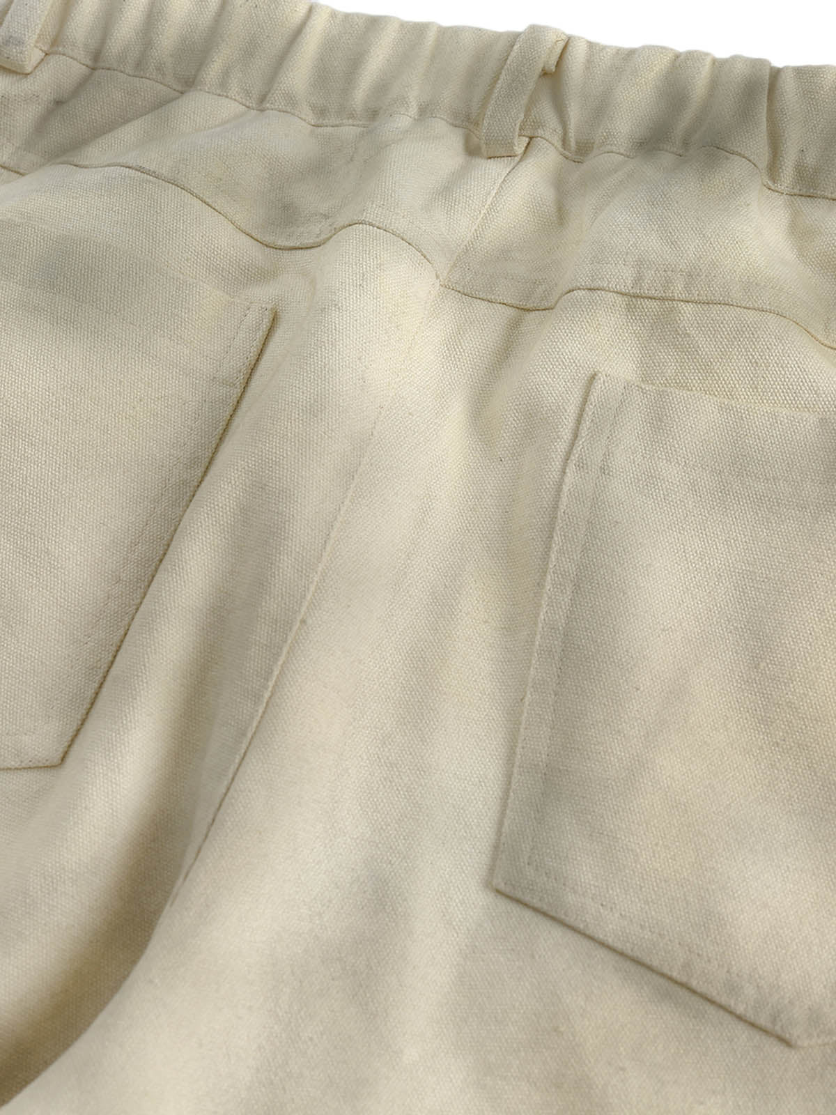 BEIGE WIDE-LEG PANTS WITH DOG PRINT - LONG PRINTED STRAIGHT LEG