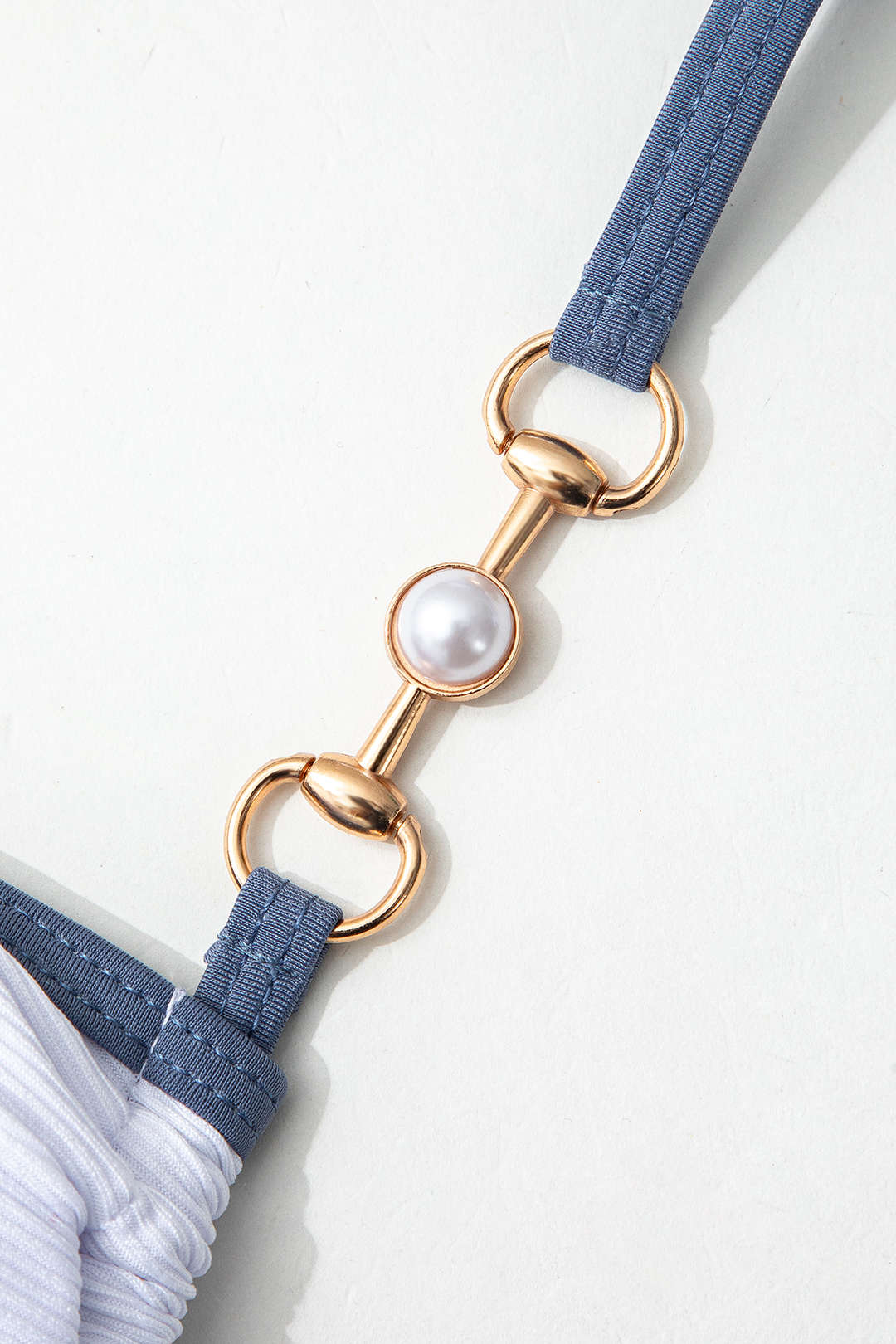 BIKINI SET BELLA PEARL-DETAIL BIKINI SET WITH GOLD ACCENTS