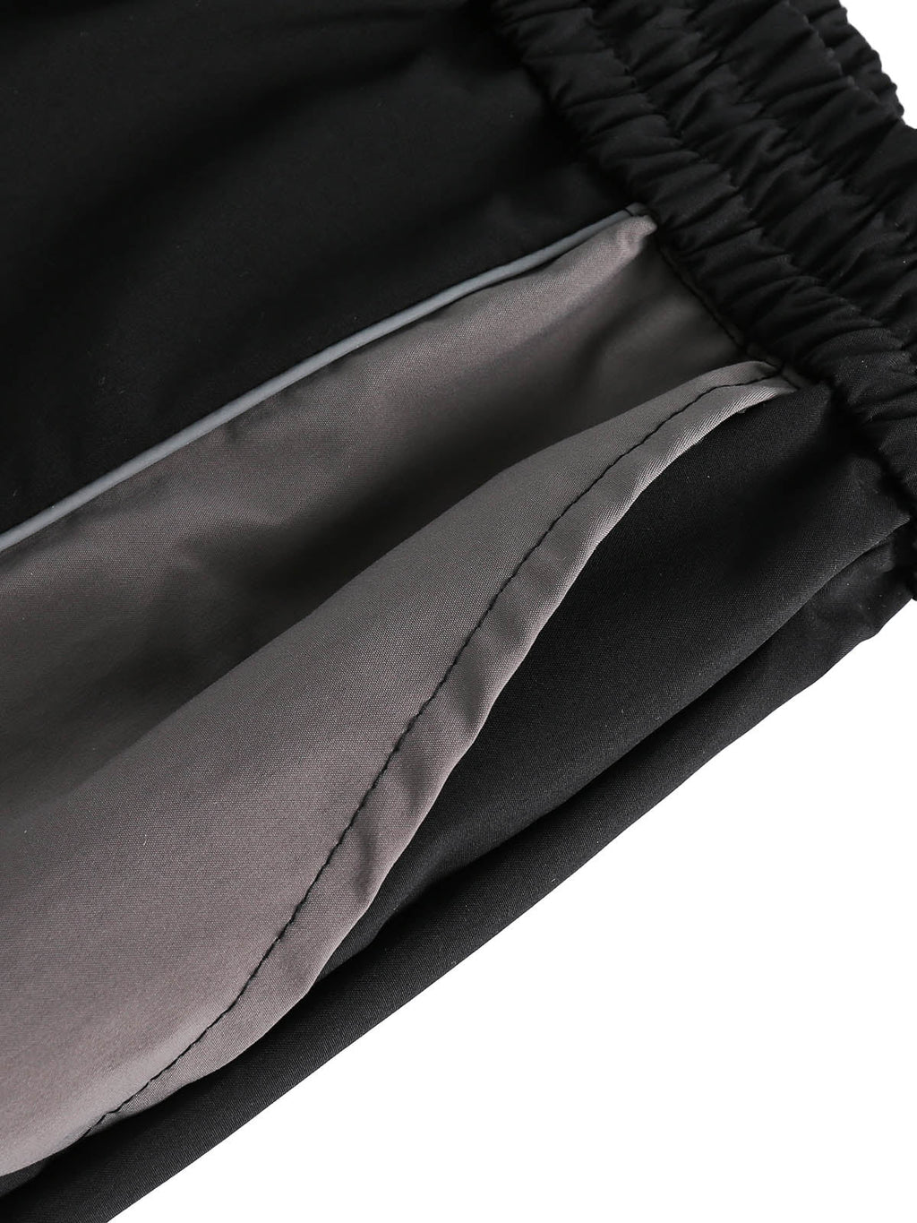 BLACK AND GRAY TRACK PANTS LONG STRAIGHT LEG DESIGN