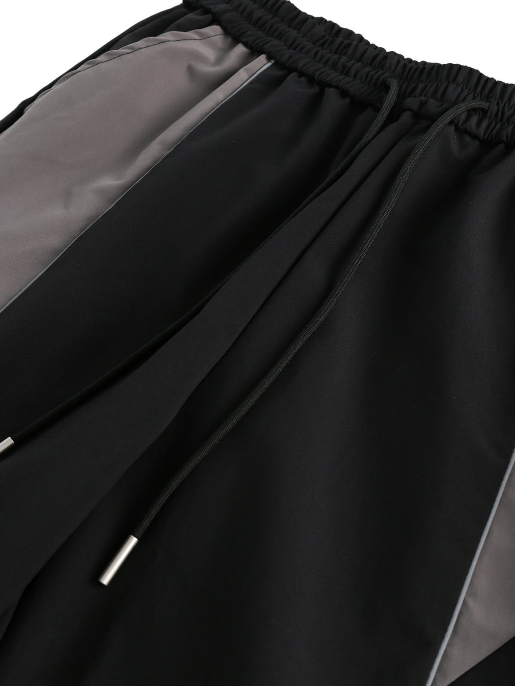 BLACK AND GRAY TRACK PANTS LONG STRAIGHT LEG DESIGN