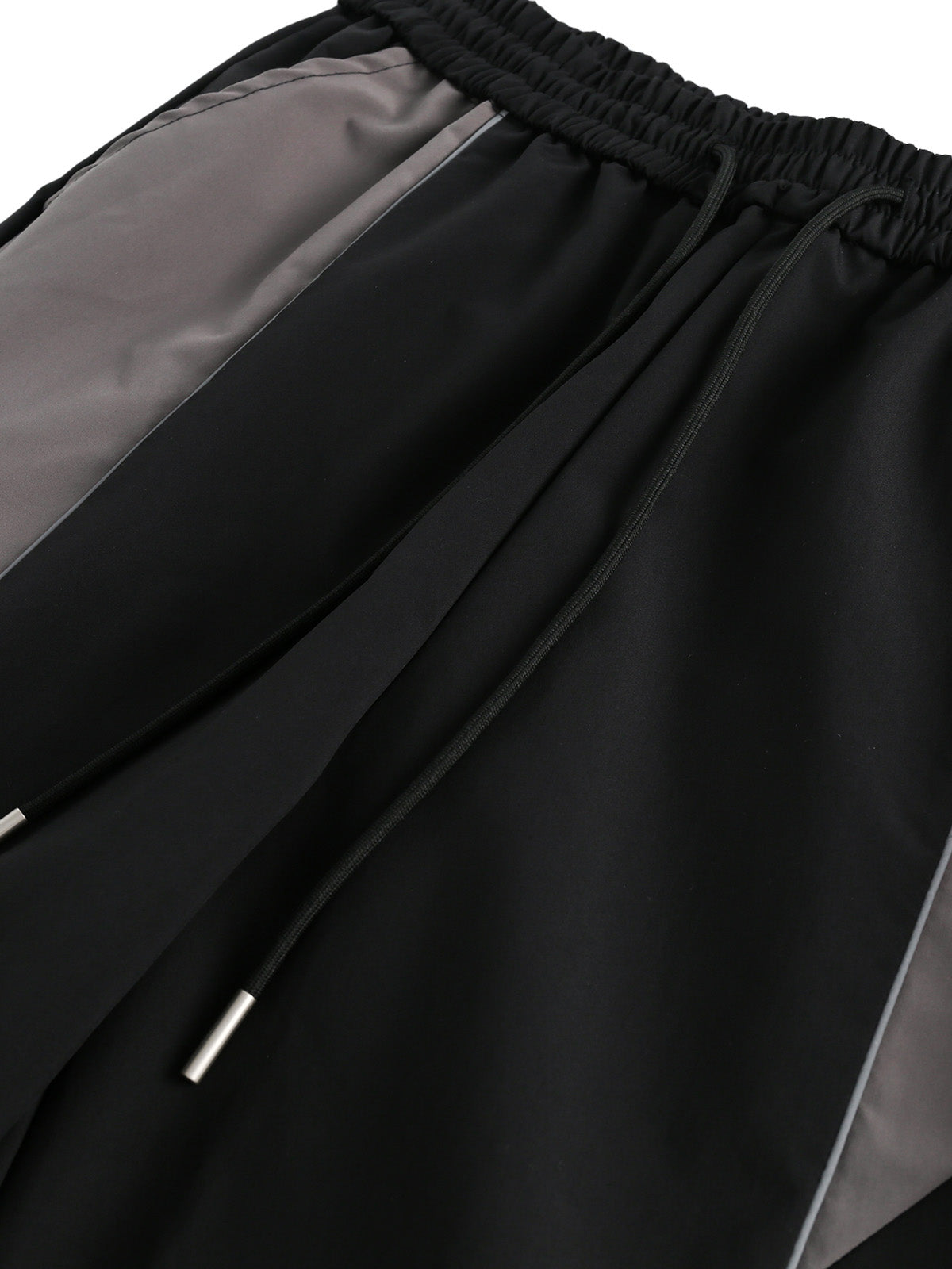 BLACK AND GRAY TRACK PANTS LONG STRAIGHT LEG DESIGN