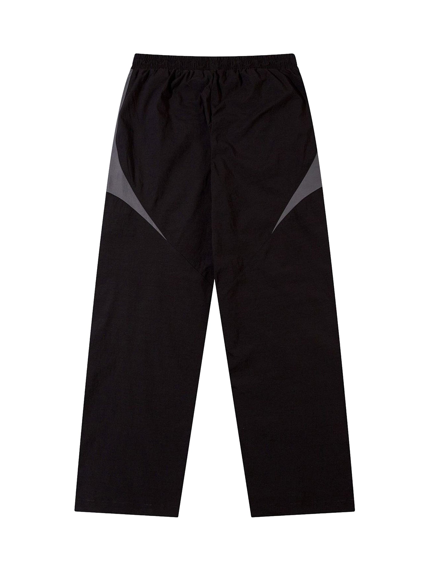 BLACK AND GRAY TRACK PANTS MID WAIST STRAIGHT LEG DESIGN