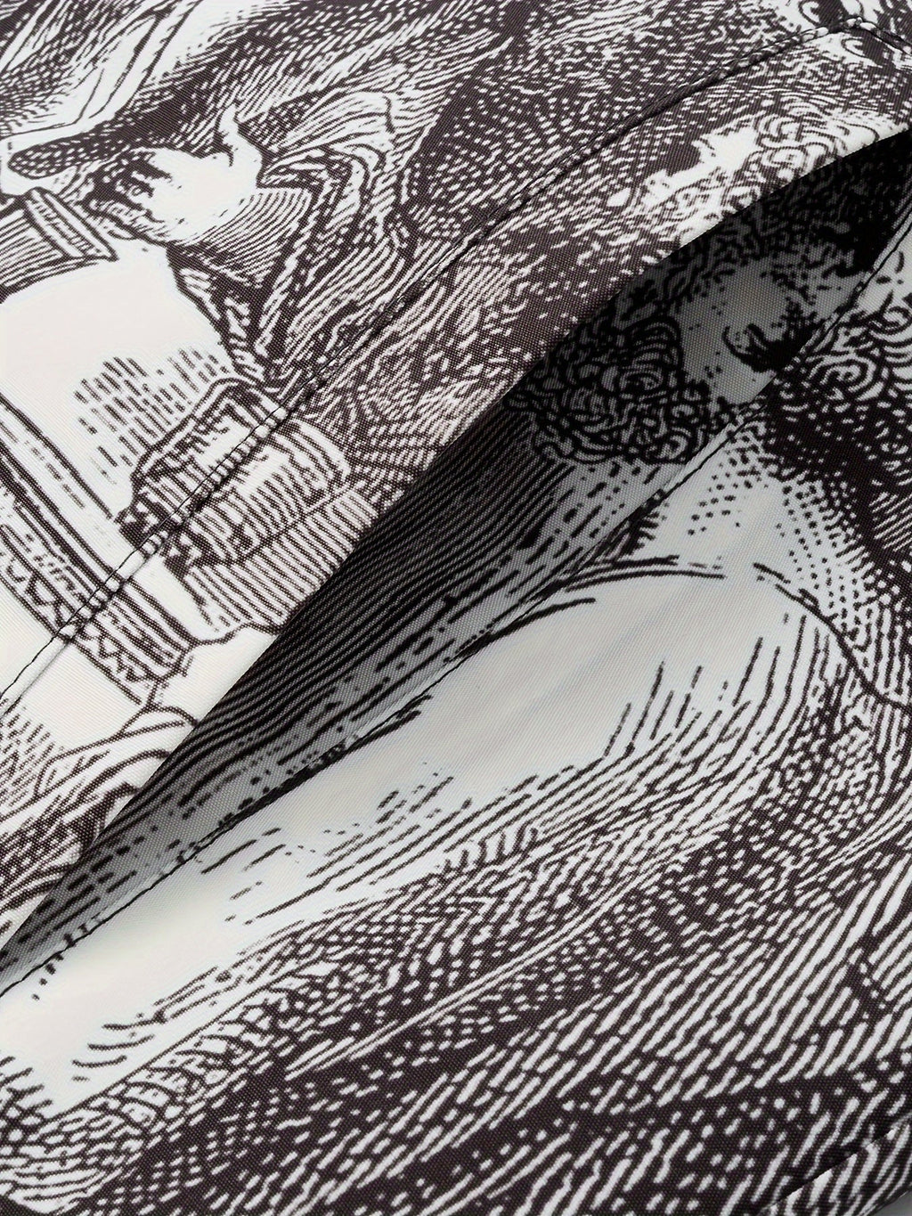 BLACK AND WHITE LAST SUPPER JACKET CASUAL LONG SLEEVE POCKET