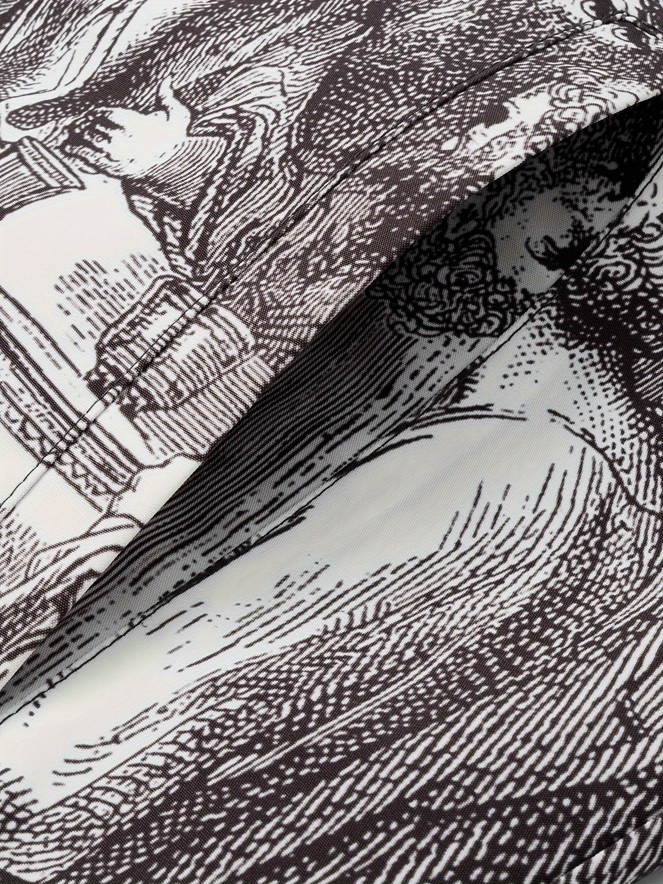 BLACK AND WHITE LAST SUPPER JACKET CASUAL LONG SLEEVE POCKET