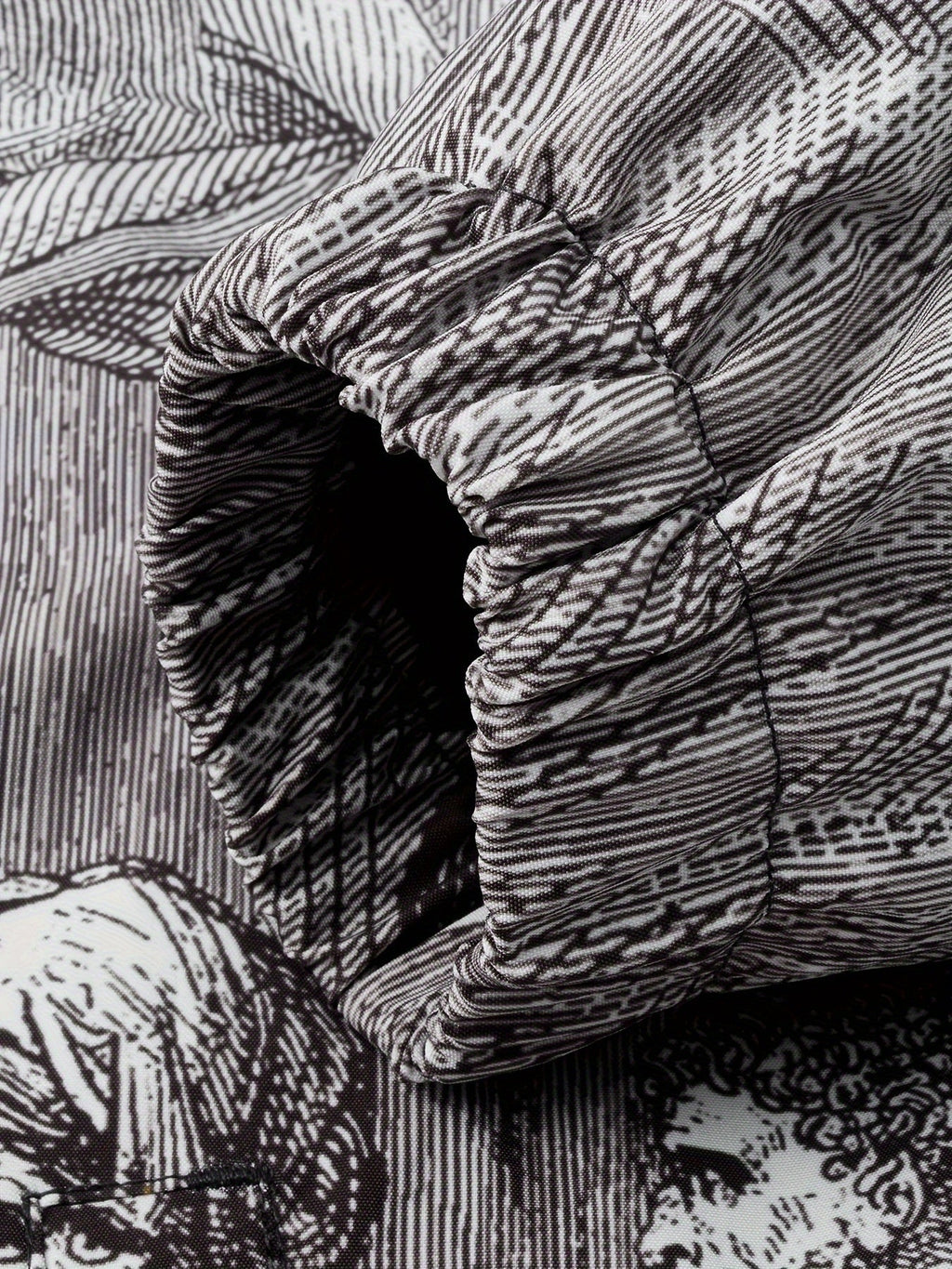 BLACK AND WHITE LAST SUPPER JACKET CASUAL LONG SLEEVE POCKET