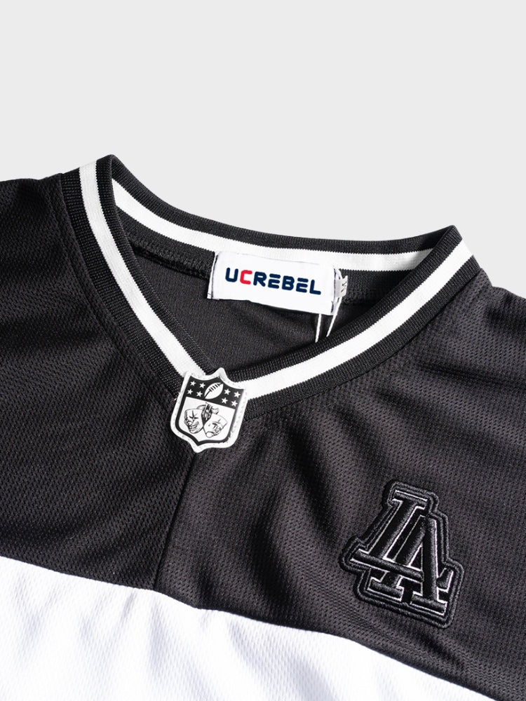 BLACK AND WHITE LONG-SLEEVED SHIRT WITH 69 - PERFECT FIT COTTON SHIRT