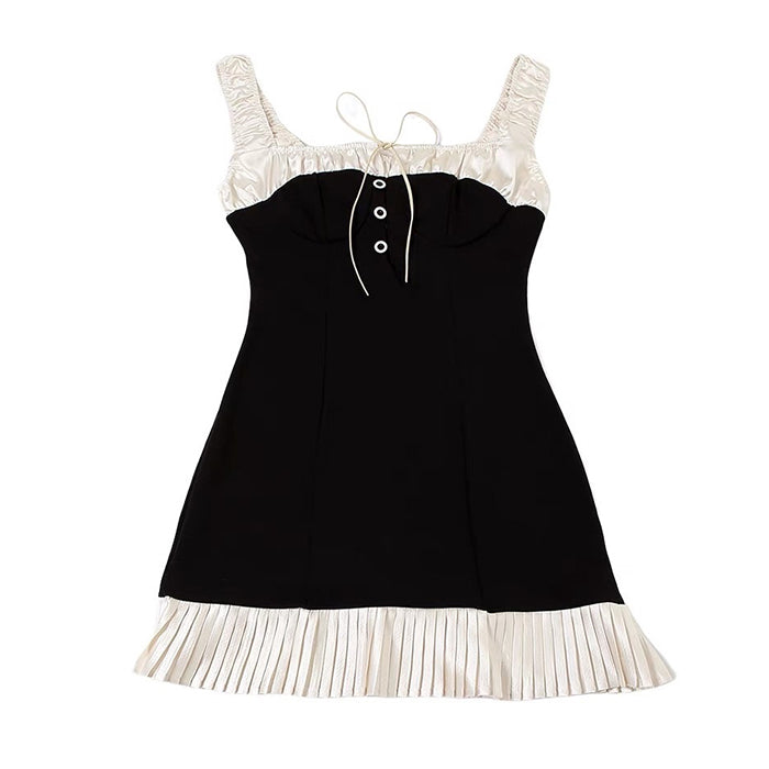 BLACK AND WHITE MINI DRESS FOR WOMEN